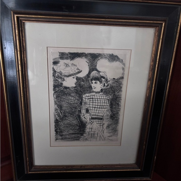 Jean-Louis FORAIN original Belle Epoque Paris etching "A Bullier" - Picture 9 of 14